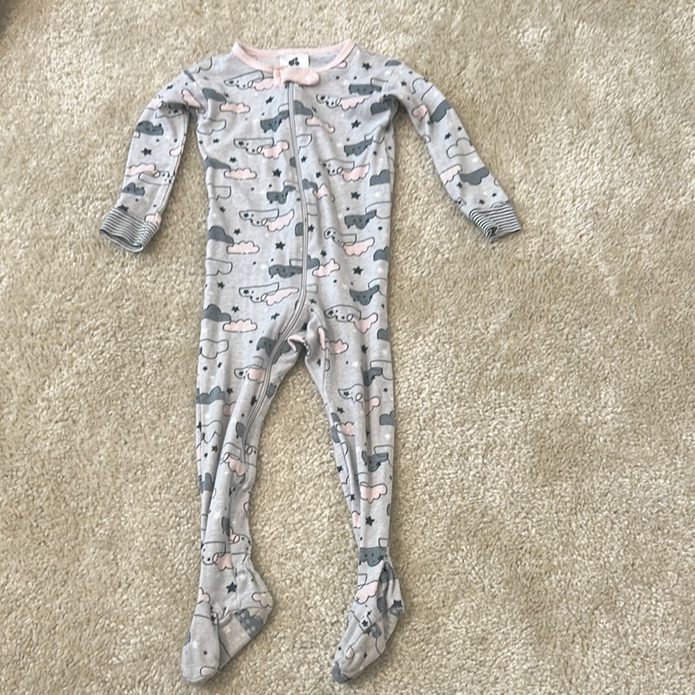 Just Born organic super soft one piece footsie pajama size 18M